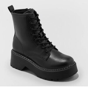 Women's Zea Combat Boots - Wild Fable™ Black Size 8.5 new